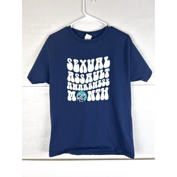 Sexual Awareness Month Blue T-shirt Medium - Picture 1 of 16